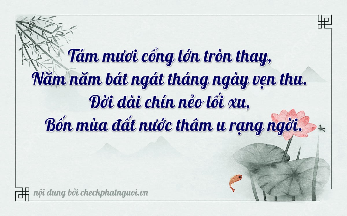 Bài thơ ý nghĩa cho <b>biển số 30L-95845</b> tại website checkphatnguoi.vn
