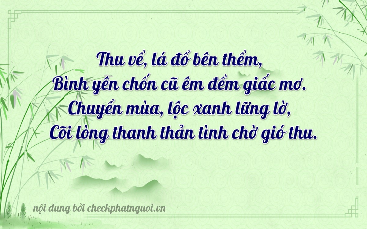 Bài thơ ý nghĩa cho <b>biển số 30L-97445</b> tại website checkphatnguoi.vn