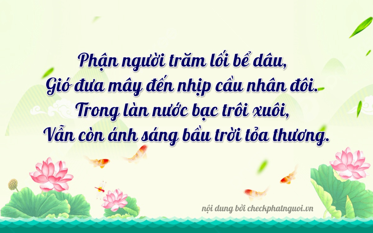 Bài thơ ý nghĩa cho <b>biển số 30L-98505</b> tại website checkphatnguoi.vn