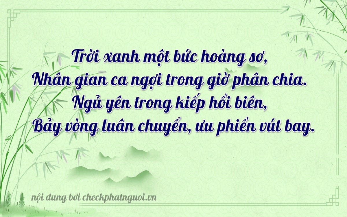 Bài thơ ý nghĩa cho <b>biển số 30M-00097</b> tại website checkphatnguoi.vn