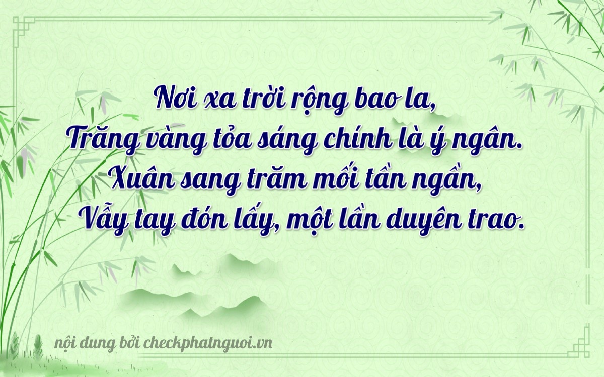 Bài thơ ý nghĩa cho <b>biển số 30M-04702</b> tại website checkphatnguoi.vn