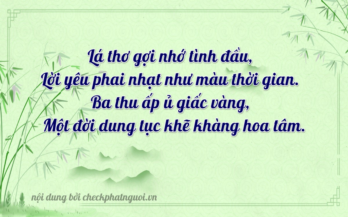 Bài thơ ý nghĩa cho <b>biển số 30M-06151</b> tại website checkphatnguoi.vn