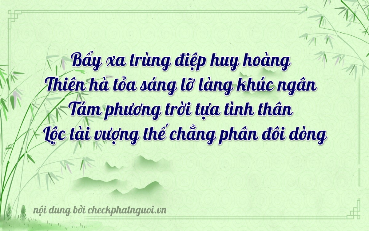 Bài thơ ý nghĩa cho <b>biển số 30M-07888</b> tại website checkphatnguoi.vn