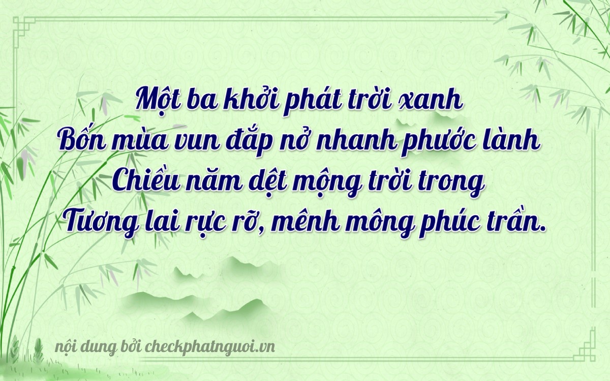 Bài thơ ý nghĩa cho <b>biển số 30M-13453</b> tại website checkphatnguoi.vn