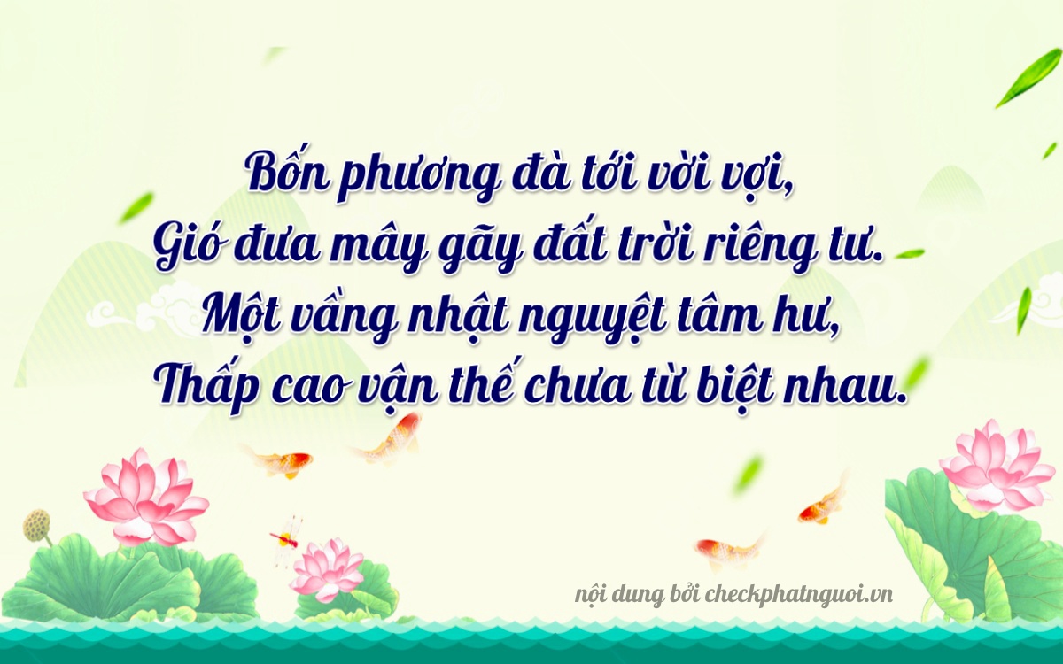 Bài thơ ý nghĩa cho <b>biển số 30M-14797</b> tại website checkphatnguoi.vn