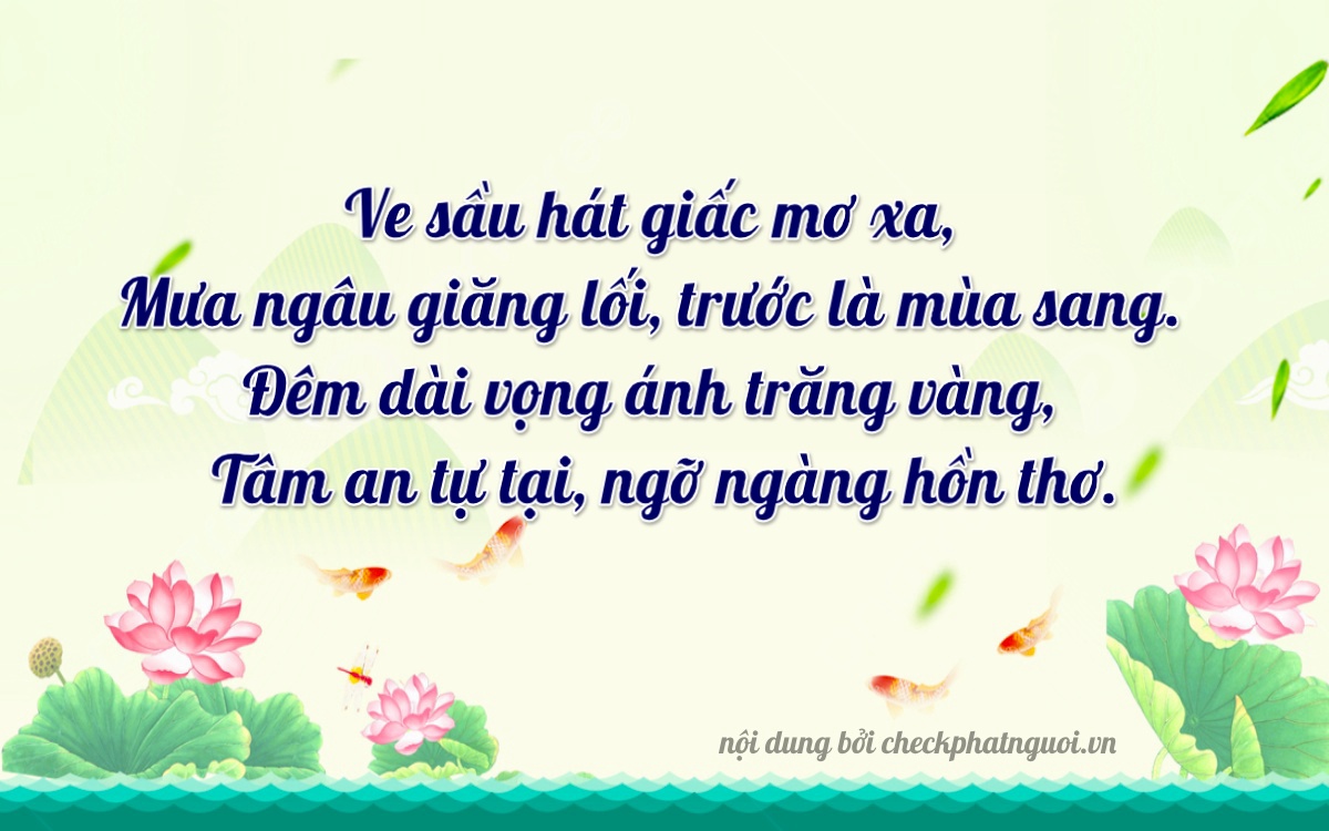 Bài thơ ý nghĩa cho <b>biển số 30M-21234</b> tại website checkphatnguoi.vn