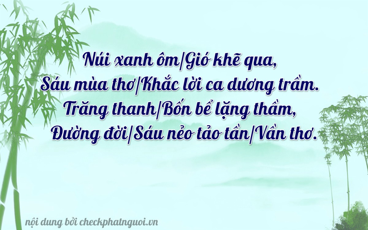 Bài thơ ý nghĩa cho <b>biển số 30M-28616</b> tại website checkphatnguoi.vn