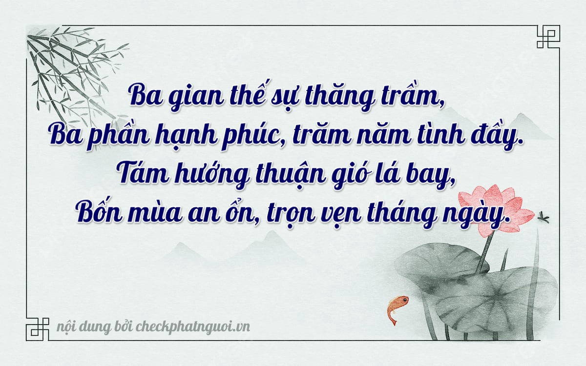 Bài thơ ý nghĩa cho <b>biển số 30M-33843</b> tại website checkphatnguoi.vn