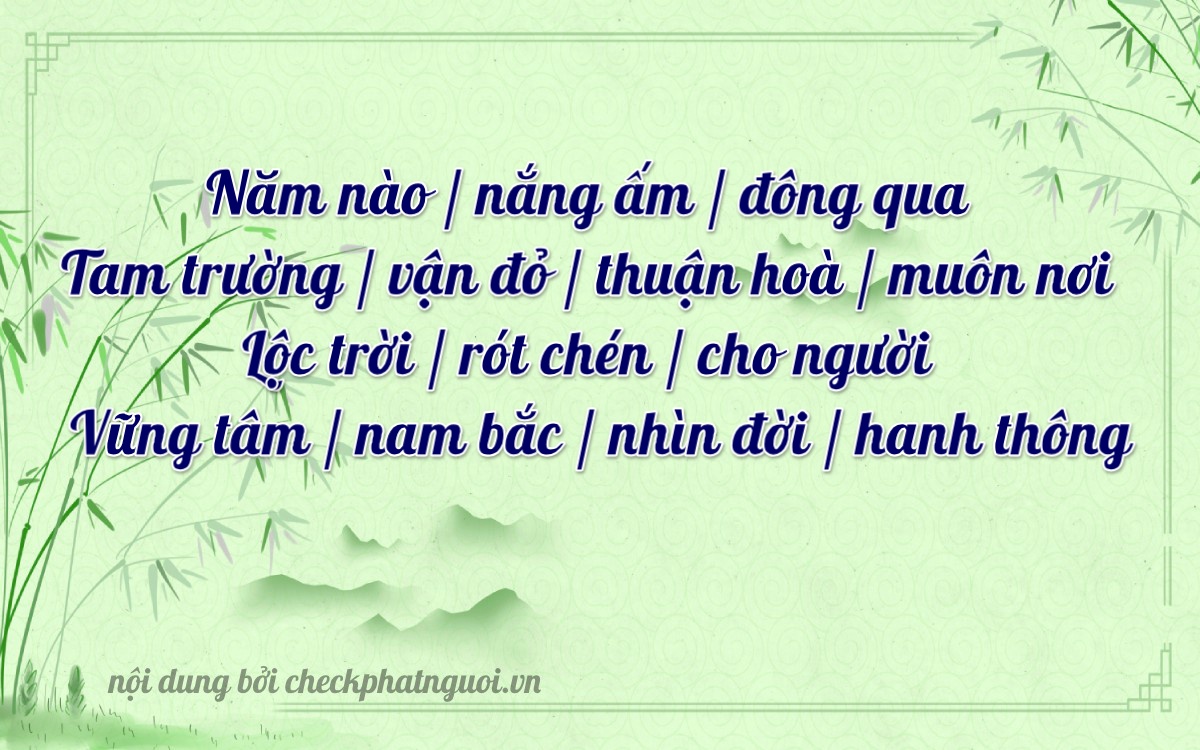 Bài thơ ý nghĩa cho <b>biển số 30M-3651</b> tại website checkphatnguoi.vn