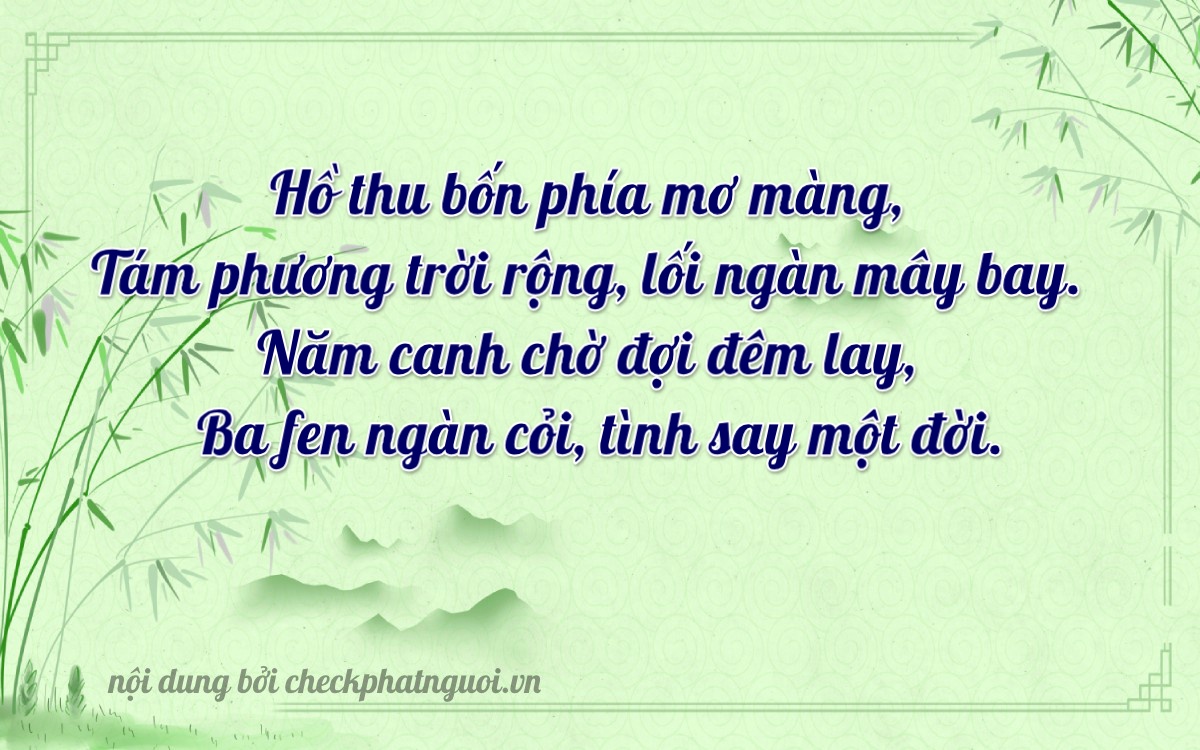 Bài thơ ý nghĩa cho <b>biển số 30M-45832</b> tại website checkphatnguoi.vn