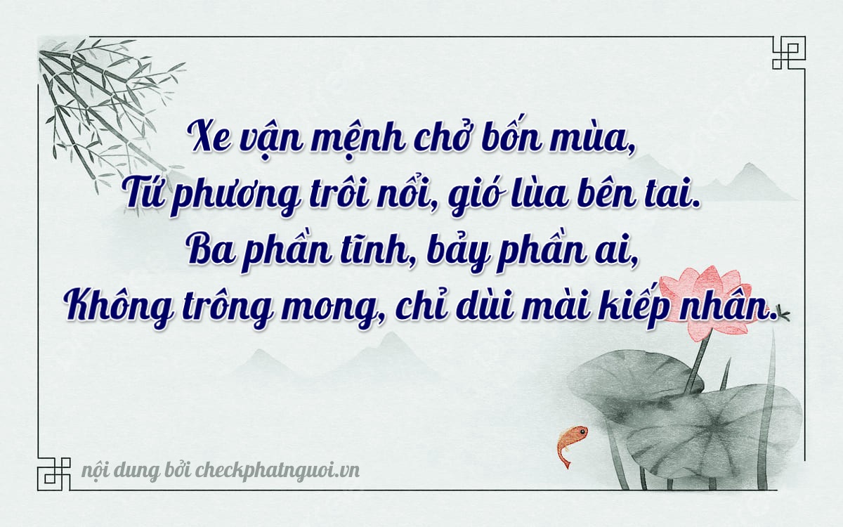 Bài thơ ý nghĩa cho <b>biển số 30M-47430</b> tại website checkphatnguoi.vn