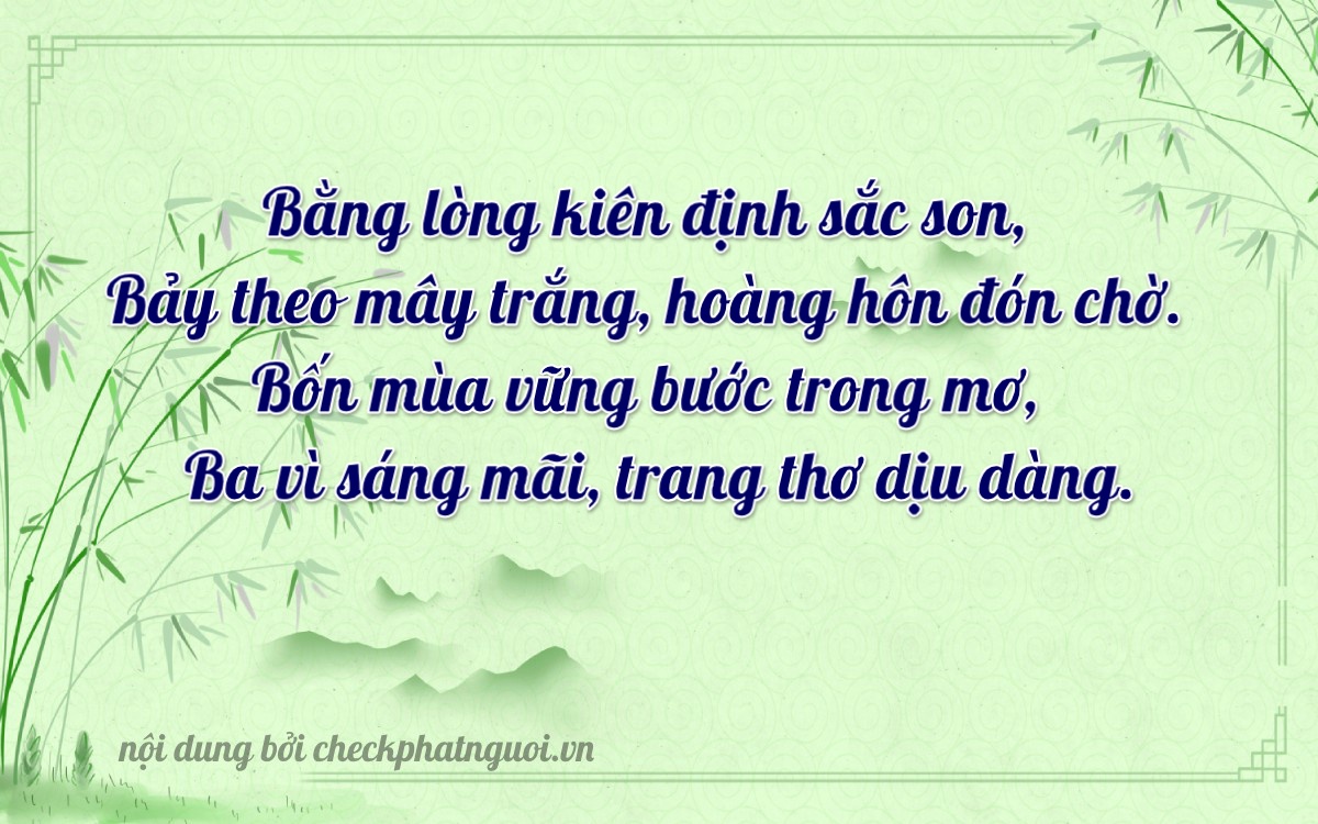 Bài thơ ý nghĩa cho <b>biển số 30M-59743</b> tại website checkphatnguoi.vn