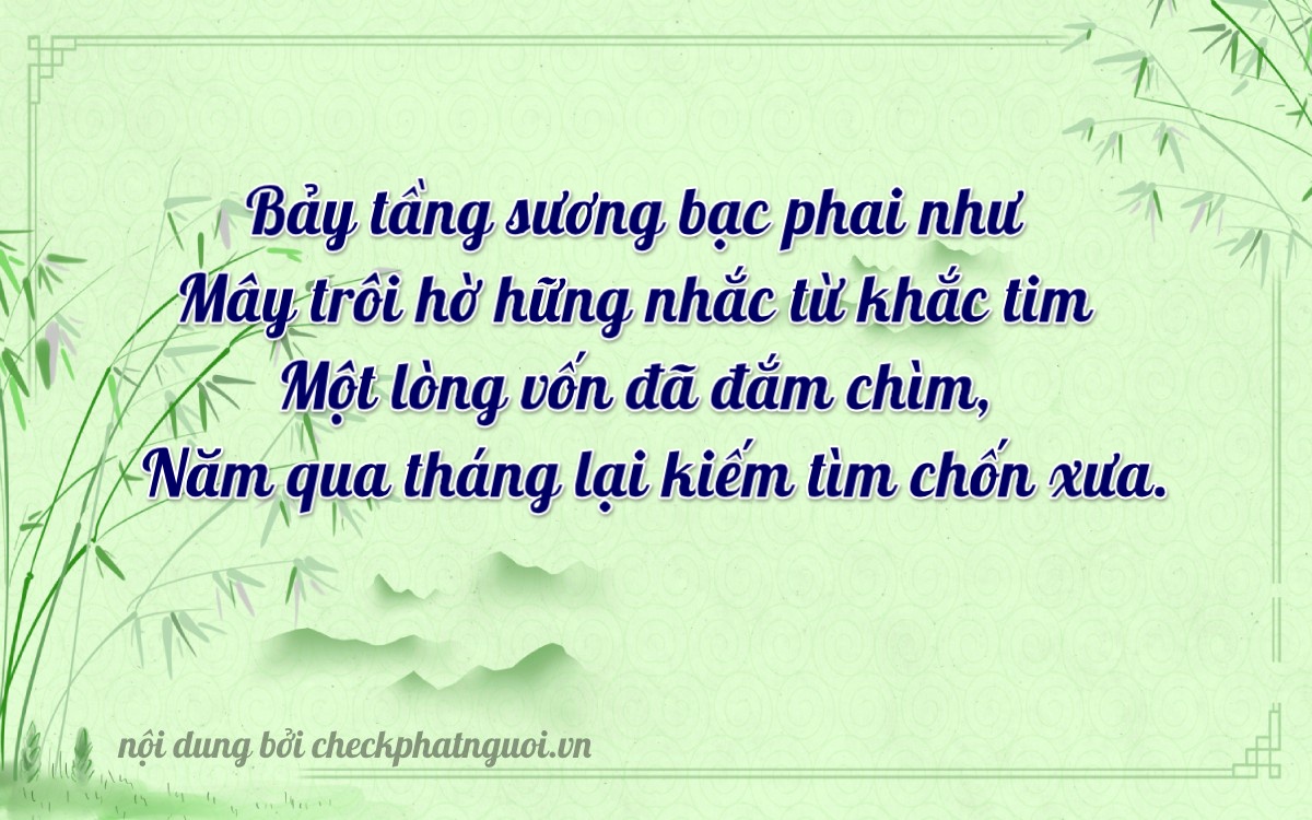 Bài thơ ý nghĩa cho <b>biển số 30M-71159</b> tại website checkphatnguoi.vn