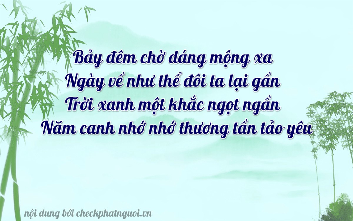 Bài thơ ý nghĩa cho <b>biển số 30M-71707</b> tại website checkphatnguoi.vn