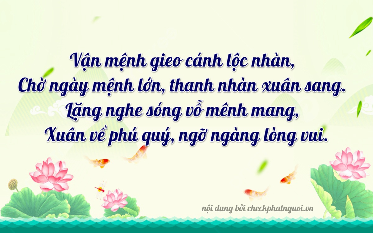Bài thơ ý nghĩa cho <b>biển số 30M-85519</b> tại website checkphatnguoi.vn