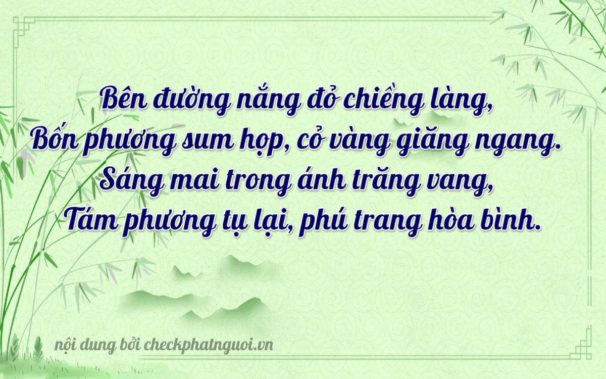 Bài thơ ý nghĩa cho <b>biển số 30N-6844</b> tại website checkphatnguoi.vn