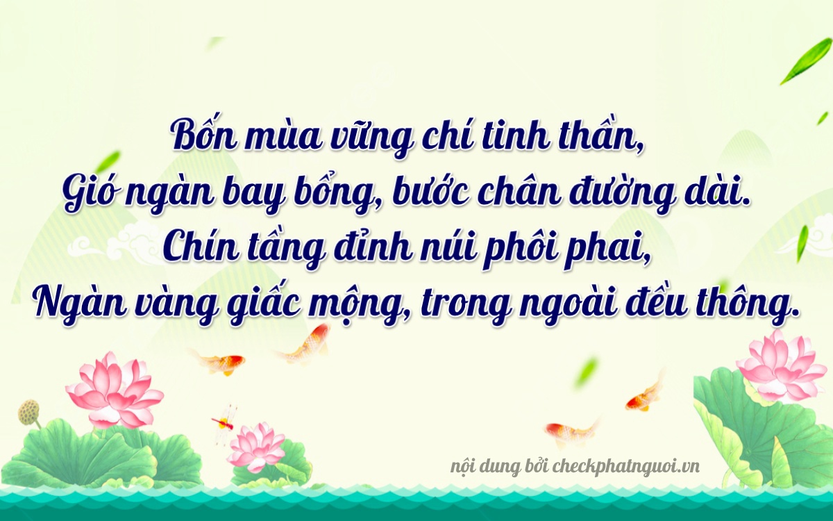 Bài thơ ý nghĩa cho <b>biển số 30T-4975</b> tại website checkphatnguoi.vn