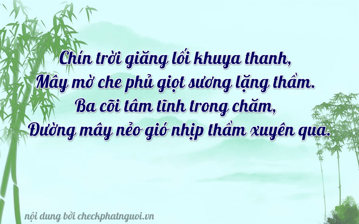 Bài thơ ý nghĩa cho <b>biển số 30U-9930</b> tại website checkphatnguoi.vn