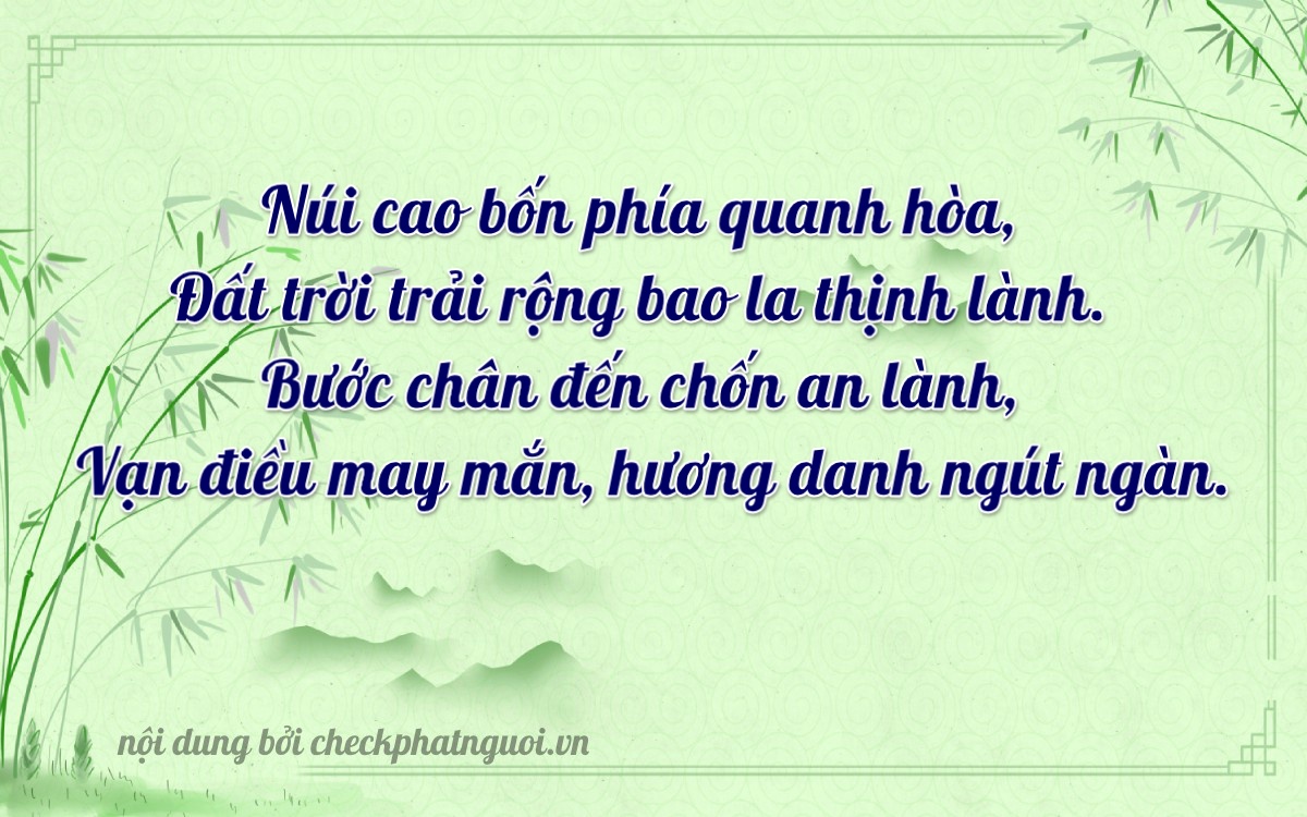 Bài thơ ý nghĩa cho <b>biển số 30V-6728</b> tại website checkphatnguoi.vn