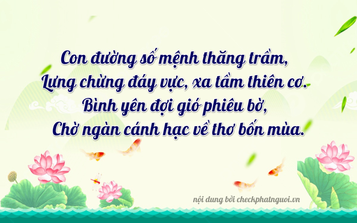 Bài thơ ý nghĩa cho <b>biển số 30X-0057</b> tại website checkphatnguoi.vn