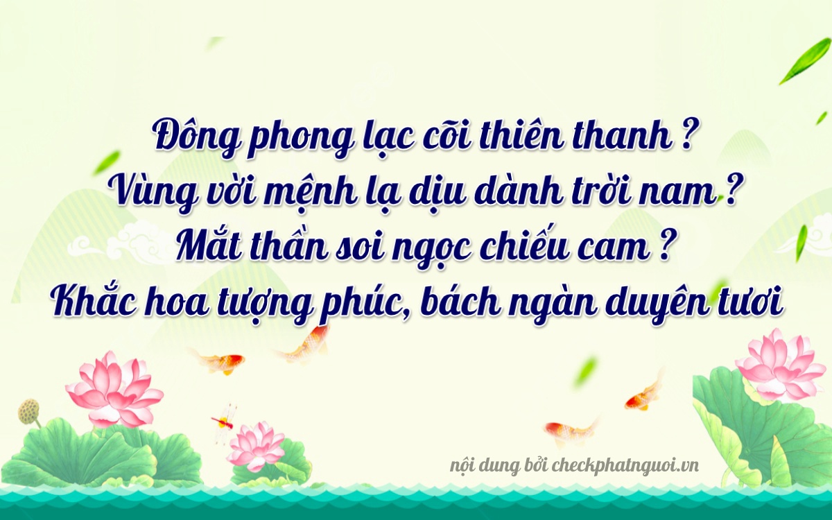 Bài thơ ý nghĩa cho <b>biển số 30Z-1234</b> tại website checkphatnguoi.vn