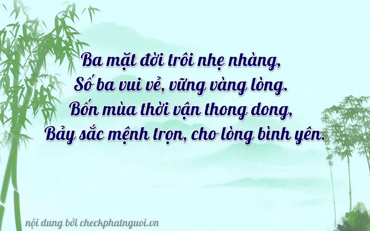 Bài thơ ý nghĩa cho <b>biển số 33374</b> tại website checkphatnguoi.vn