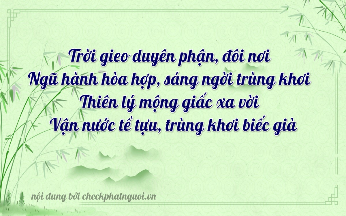 Bài thơ ý nghĩa cho <b>biển số 33599</b> tại website checkphatnguoi.vn