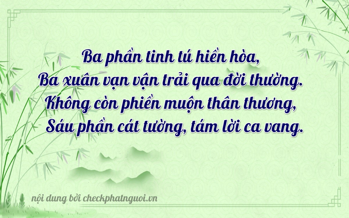 Bài thơ ý nghĩa cho <b>biển số 33AA-33068</b> tại website checkphatnguoi.vn