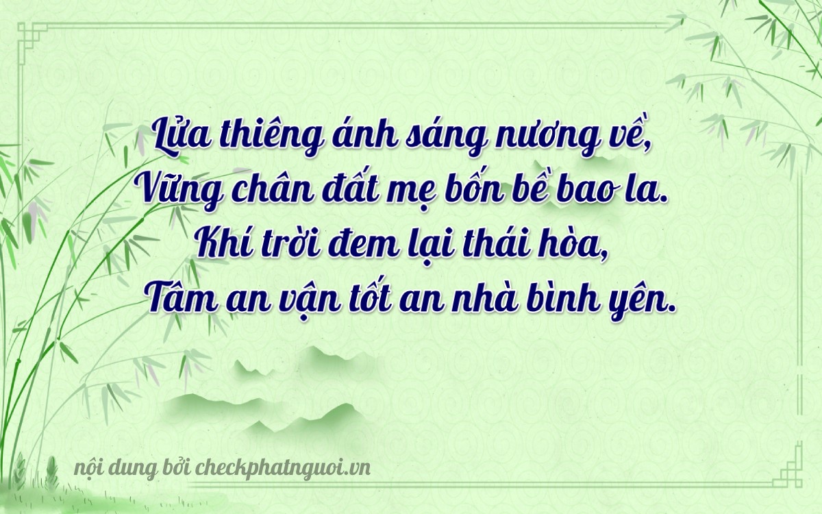 Bài thơ ý nghĩa cho <b>biển số 33L-23784</b> tại website checkphatnguoi.vn