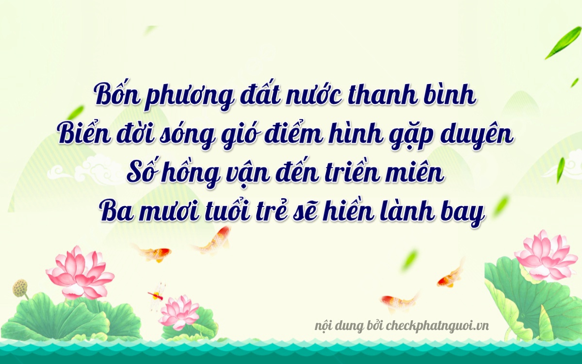 Bài thơ ý nghĩa cho <b>biển số 34083</b> tại website checkphatnguoi.vn