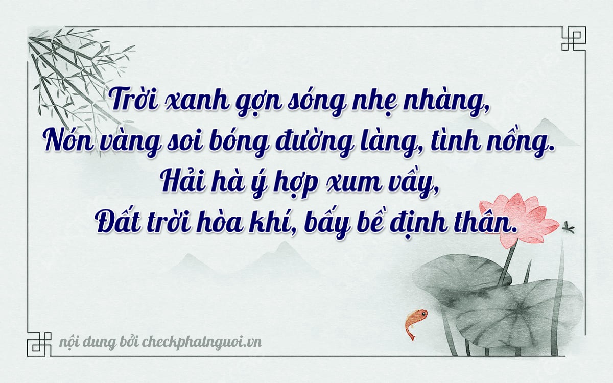Bài thơ ý nghĩa cho <b>biển số 34A-01387</b> tại website checkphatnguoi.vn
