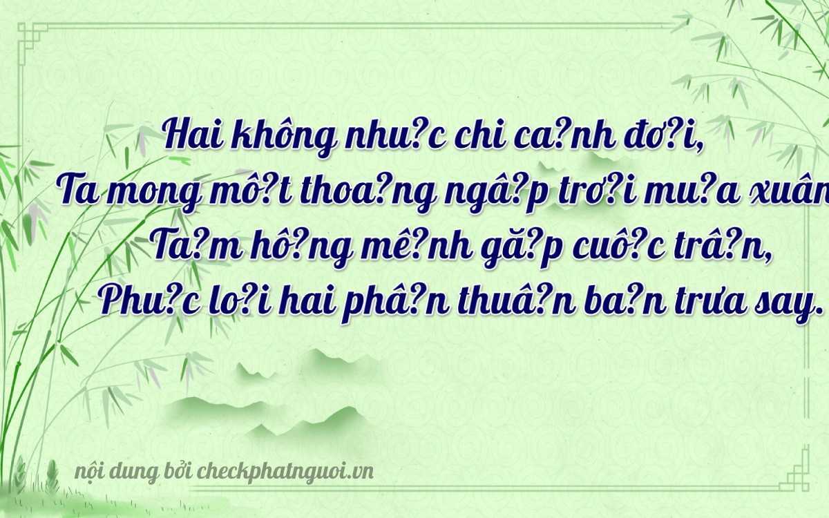 Bài thơ ý nghĩa cho <b>biển số 34A-02988</b> tại website checkphatnguoi.vn