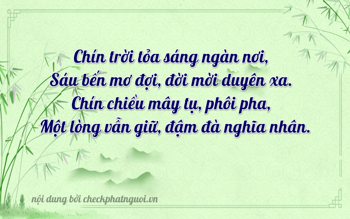 Bài thơ ý nghĩa cho <b>biển số 34A-09691</b> tại website checkphatnguoi.vn