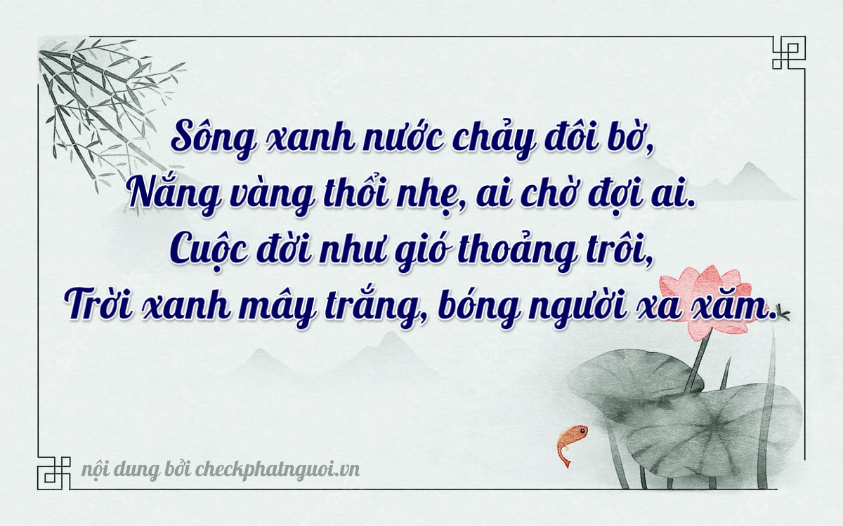 Bài thơ ý nghĩa cho <b>biển số 34A-20337</b> tại website checkphatnguoi.vn