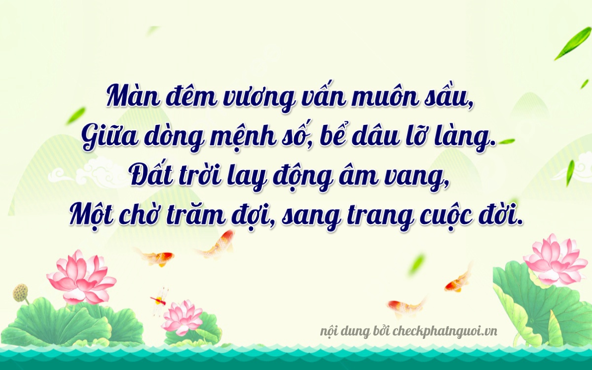 Bài thơ ý nghĩa cho <b>biển số 34A-21710</b> tại website checkphatnguoi.vn