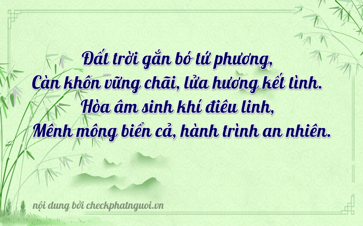 Bài thơ ý nghĩa cho <b>biển số 34A-23605</b> tại website checkphatnguoi.vn