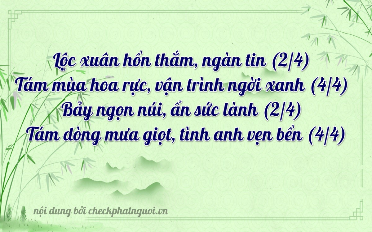 Bài thơ ý nghĩa cho <b>biển số 34A-24878</b> tại website checkphatnguoi.vn