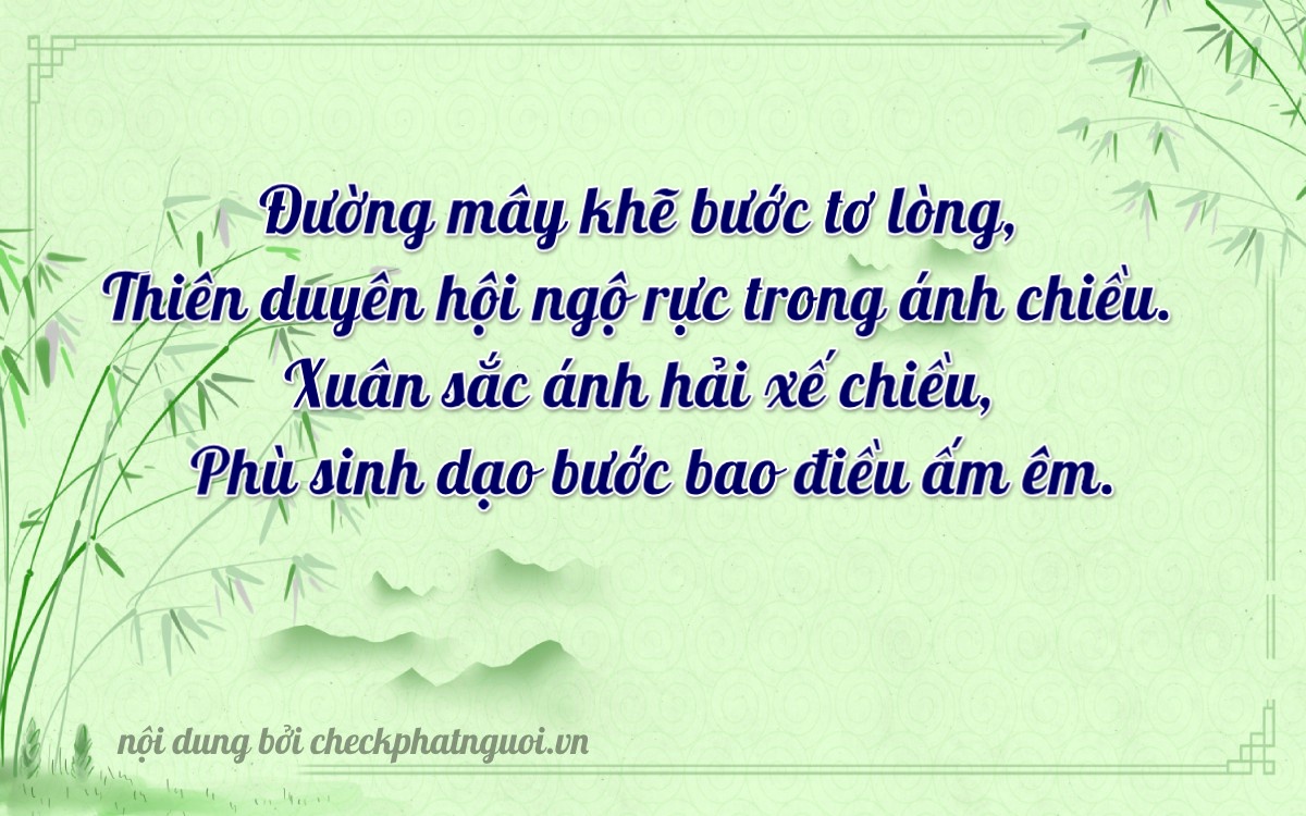 Bài thơ ý nghĩa cho <b>biển số 34A-26786</b> tại website checkphatnguoi.vn