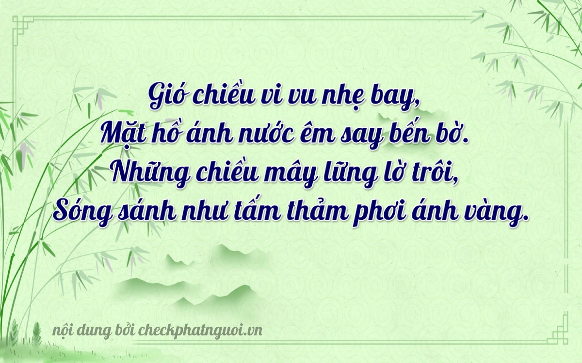 Bài thơ ý nghĩa cho <b>biển số 34A-28745</b> tại website checkphatnguoi.vn