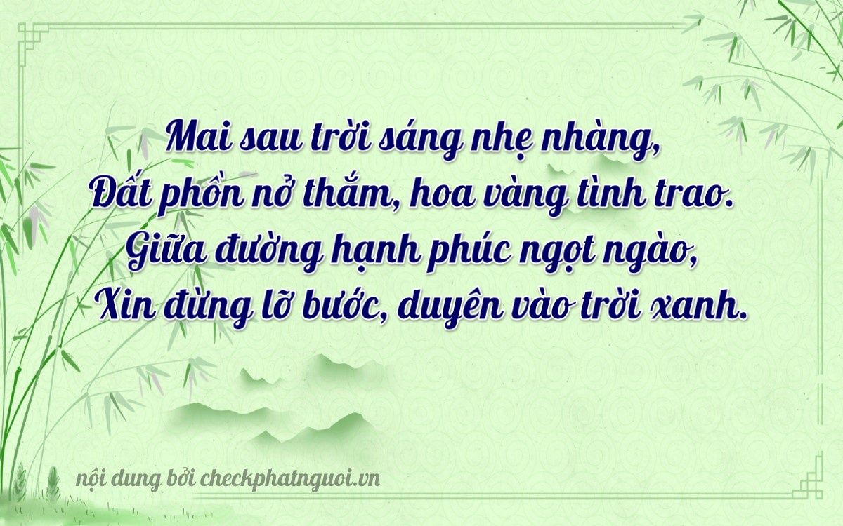 Bài thơ ý nghĩa cho <b>biển số 34A-29011</b> tại website checkphatnguoi.vn