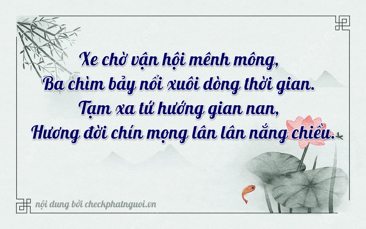 Bài thơ ý nghĩa cho <b>biển số 34A-30739</b> tại website checkphatnguoi.vn