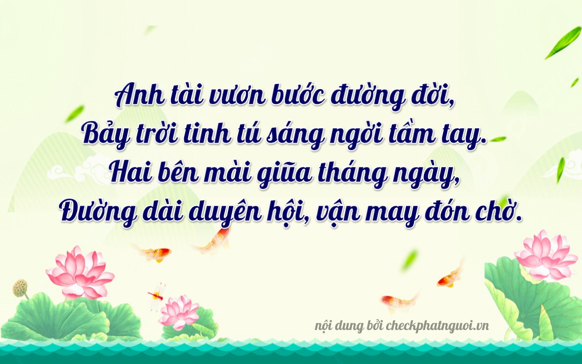 Bài thơ ý nghĩa cho <b>biển số 34A-30972</b> tại website checkphatnguoi.vn