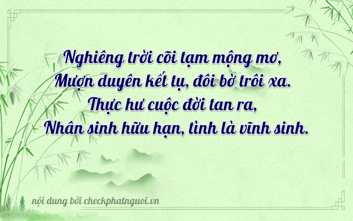 Bài thơ ý nghĩa cho <b>biển số 34A-34020</b> tại website checkphatnguoi.vn