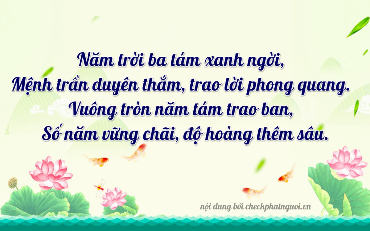Bài thơ ý nghĩa cho <b>biển số 34A-35885</b> tại website checkphatnguoi.vn
