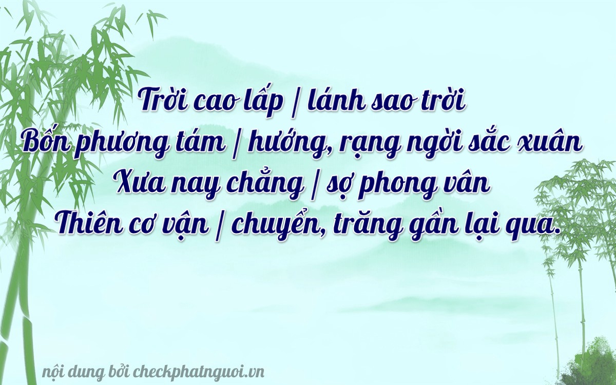 Bài thơ ý nghĩa cho <b>biển số 34A-36922</b> tại website checkphatnguoi.vn