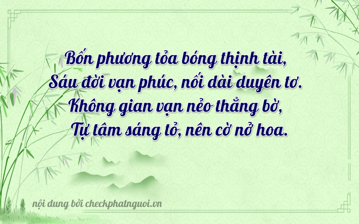 Bài thơ ý nghĩa cho <b>biển số 34A-40604</b> tại website checkphatnguoi.vn