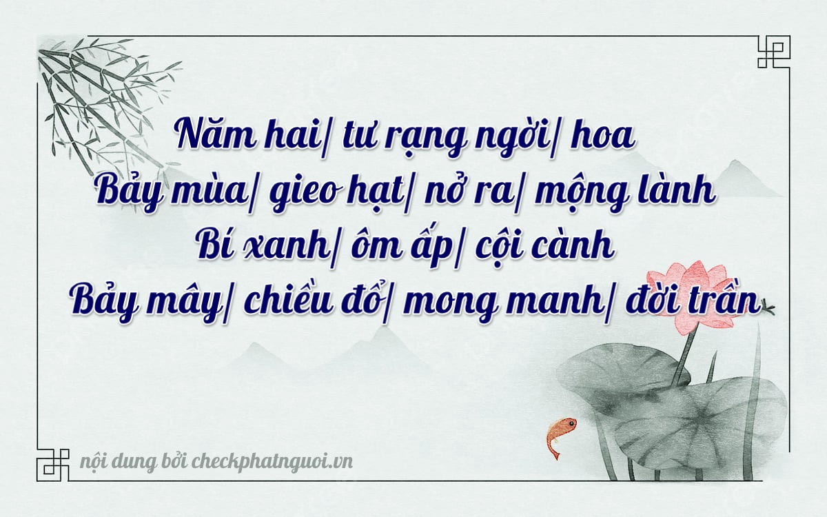 Bài thơ ý nghĩa cho <b>biển số 34A-42257</b> tại website checkphatnguoi.vn