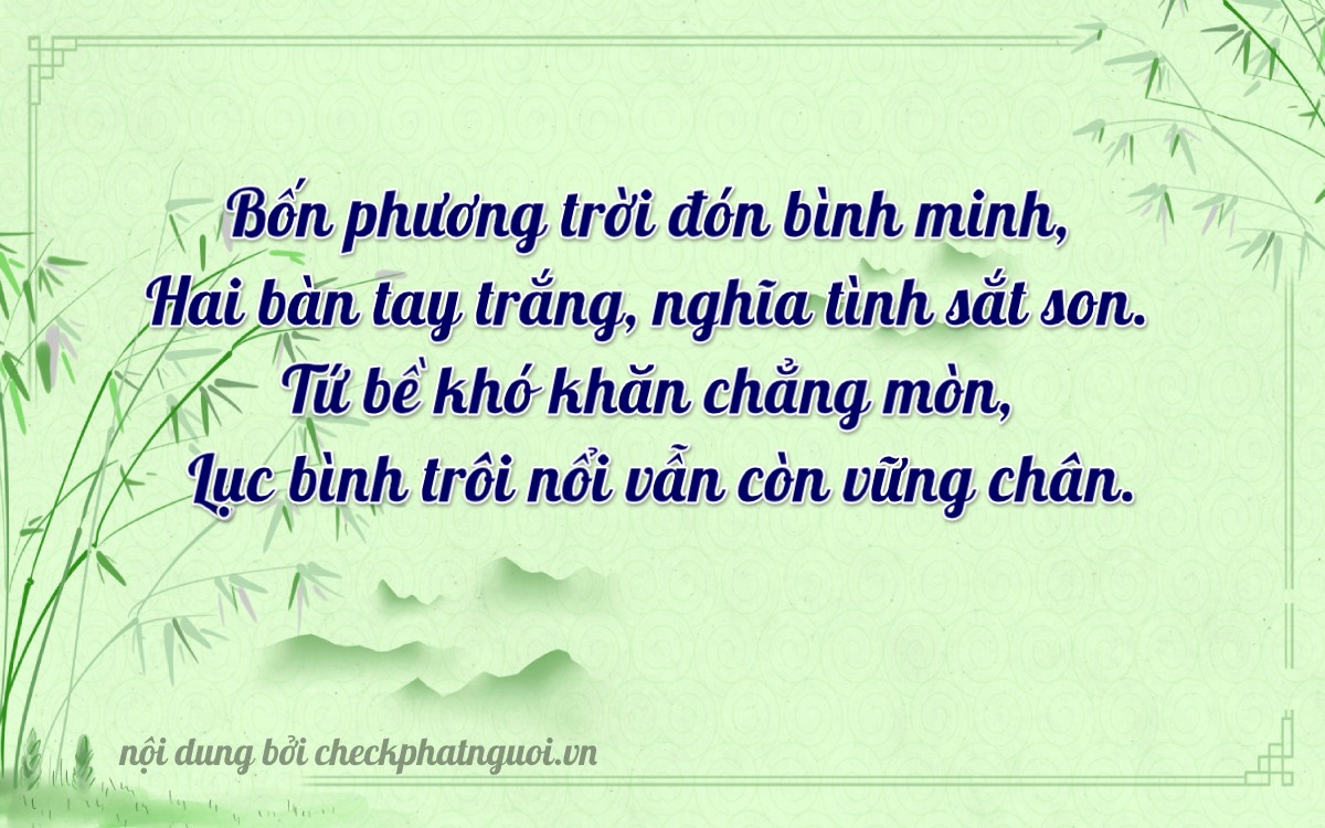 Bài thơ ý nghĩa cho <b>biển số 34A-42416</b> tại website checkphatnguoi.vn