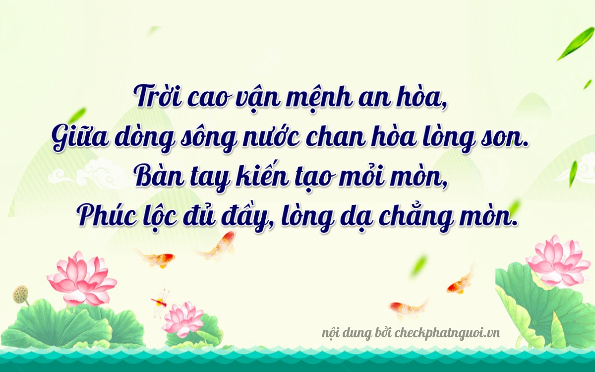 Bài thơ ý nghĩa cho <b>biển số 34A-44368</b> tại website checkphatnguoi.vn