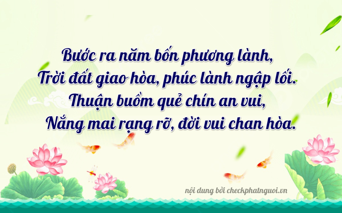 Bài thơ ý nghĩa cho <b>biển số 34A-45228</b> tại website checkphatnguoi.vn